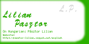 lilian pasztor business card